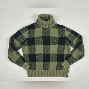 Vintage Nine & Company Checkered Turtleneck Sweater Size Medium Women’s